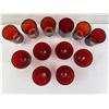 Image 3 : 1970s red glass drinking glasses