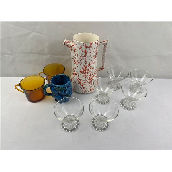 Assorted M/C glassware & pottery