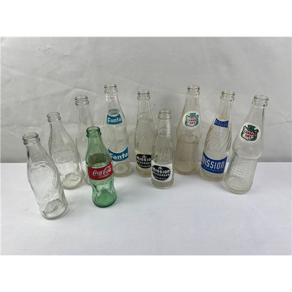 Vintage pop bottle collection