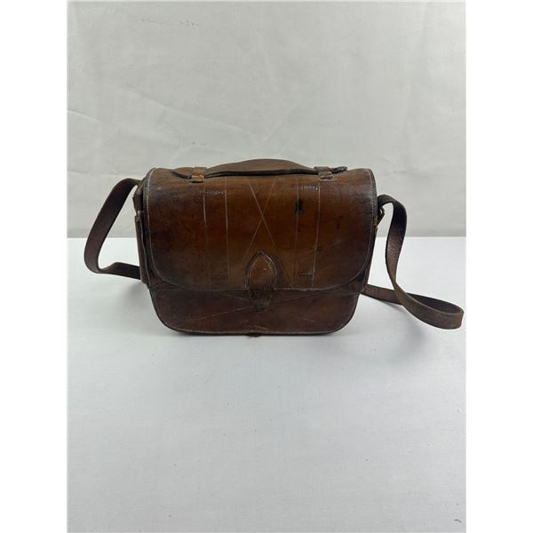Antique leather ammo pouch
