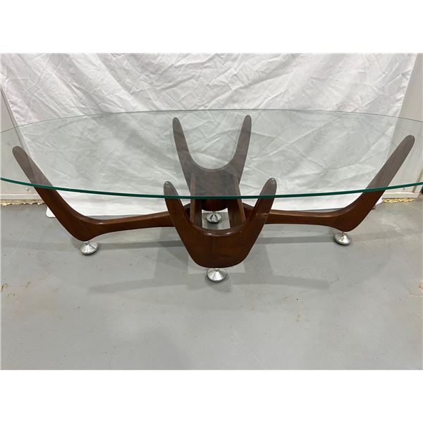 MCM glass coffee table
