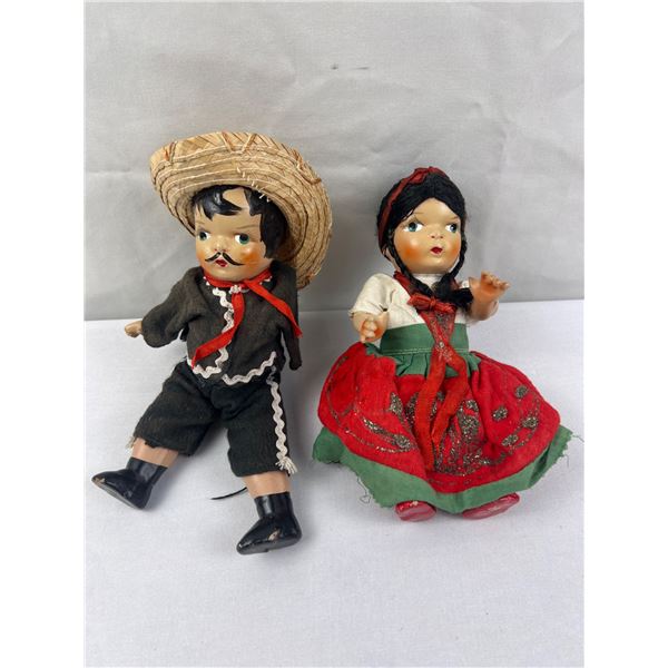Vtg Composition dolls