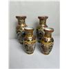 Image 1 : 4 HAND PAINTED VINTAGE SATSAMA PORCELAIN VASE