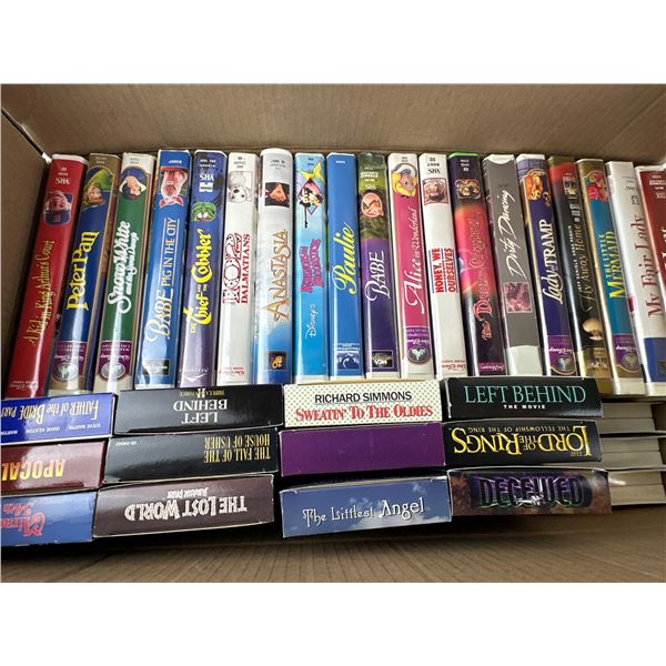 64 VHS MOVIES - DISNEY & MORE
