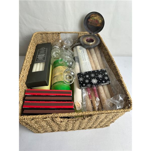 LARGE BASKET CANDLES