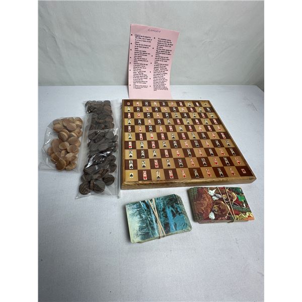 WOODEN SEQUENCE (CONVOY/ONE EYED JACK) GAME