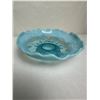 Image 1 : Antique Opalescent Blue Footed Bowl