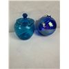 Image 1 : Vintage Handmade Blue Art Glass decor