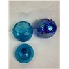 Image 2 : Vintage Handmade Blue Art Glass decor