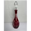 Image 2 : Nachtmann Traube Ruby Red Cut-to-Clear Crystal Decanter with Stopper