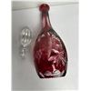Image 3 : Nachtmann Traube Ruby Red Cut-to-Clear Crystal Decanter with Stopper
