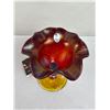 Image 2 : Vintage Fenton Ruby Carnival Glass Candy Dish