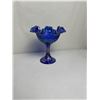 Image 1 : Vintage Fenton Persian Medallion Carnival Glass Ruffled Compote