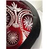 Image 3 : Vintage Very Large Bohemian Ruby Red Cut-to-Clear Crystal Vase/Urn with Lid
