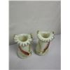 Image 2 : Victorian Antique Art URANIUM Glass Vases, Matched Pair: