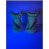 Image 3 : Victorian Antique Art URANIUM Glass Vases, Matched Pair: