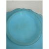Image 3 : Vintage Fenton Light Blue Satin Glass bowl "Persian Medallion" Pattern - Uranium or Manganese Glass
