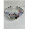 Image 1 : Authentic Antique NORITAKE Ruffled Scenic Bowl.