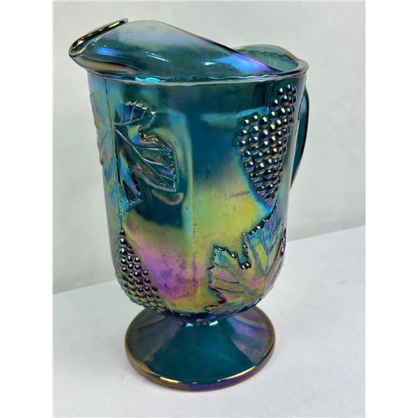 Vintage Large Indiana Glass Pitcher ""Harvest Grape" Pattern