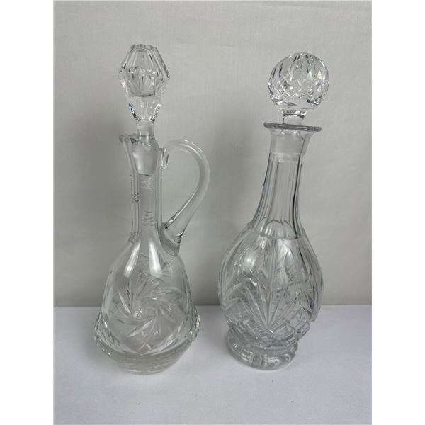 Vintage Crystal Decanters with Stoppers