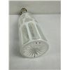 Image 2 : Vintage Bohemian White Overlay Glass Decanter with Metal stopper/pourer