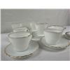Image 3 : Vintage Anchor Hocking Fire-King Milk Glass Wares with Gold Rims