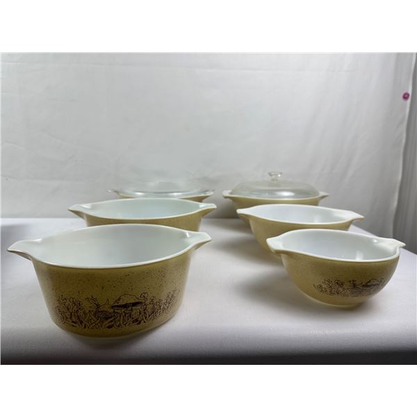 Two Sets of PYREX "Forest Fancies" Bowls