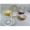 Image 1 : Assorted Lot of Pie Plates and Mixing Bowls, including PYREX and Anchor Hocking