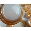 Image 6 : Vintage Fire-King Peach Lustre Tableware in the "Laurel Leaf" Pattern.