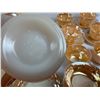 Image 7 : Vintage Fire-King Peach Lustre Tableware in the "Laurel Leaf" Pattern.