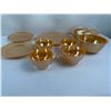 Image 3 : Vintage Fire-King Peach Lustre Swirl Dishware