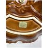 Image 4 : Vintage 1960-1970s Belgo Canadian Glazed Ceramic 3-Section Serving Dish with Middle Handle