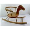 Image 4 : Vintage 1950s European Wood Rocking Horse for Toddlers
