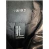 Image 2 : Black Faux-Leather Bomber Jacket with Fabric Decals on front and back