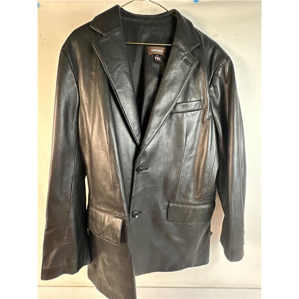 Danier Black Leather Jacket-Blazer