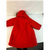 Image 2 : Inuit Wool Jacket with Fur Hood, Red-Orange