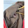 Image 3 : Inuit Wool Jacket with Fur Hood, Red-Orange
