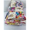 Image 3 : 4 New Pink & Purple Baby Handcrafted Patchwork Quilts