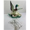 Image 2 : Vintage 1954 Lane & Co Ceramic Flying Mallard Duck TV Lamp and Planter. Includes authentic bulb