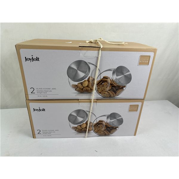 New 4 Classic Cookie Jars Set, 19 oz size