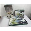 Image 1 : New 8 Libbey Green Candlestick Holders & Goblets Set & 2 Luminarc Salad Bowl and Platter