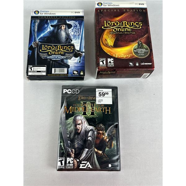 Lord of the Rings PC Games X3