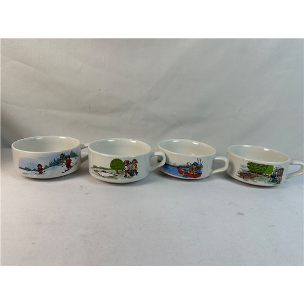4 Vintage Campbell Soup Bowls