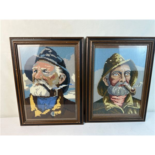 2 - Vintage Old Man Needle Point