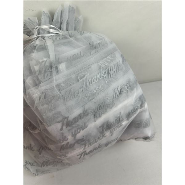 50 XL Thank you Organza Bags