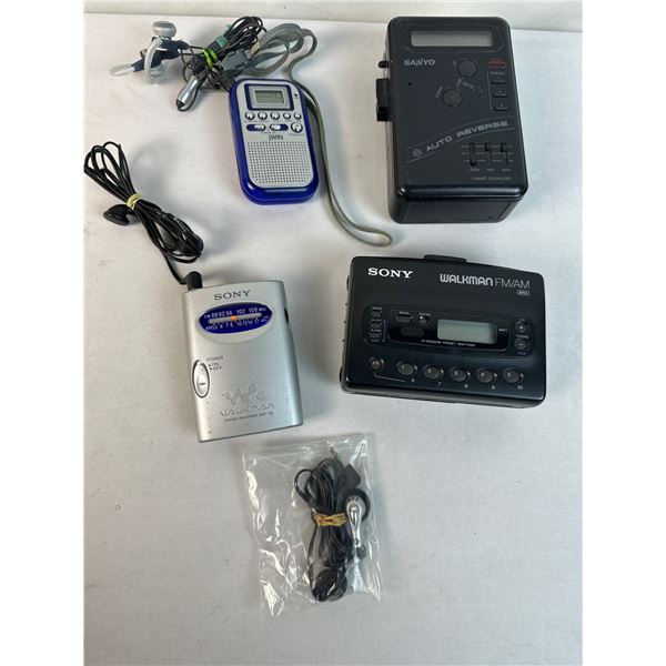 Sony & Sanyo Walkman with Radio & Sony & Jwin Am/Fm