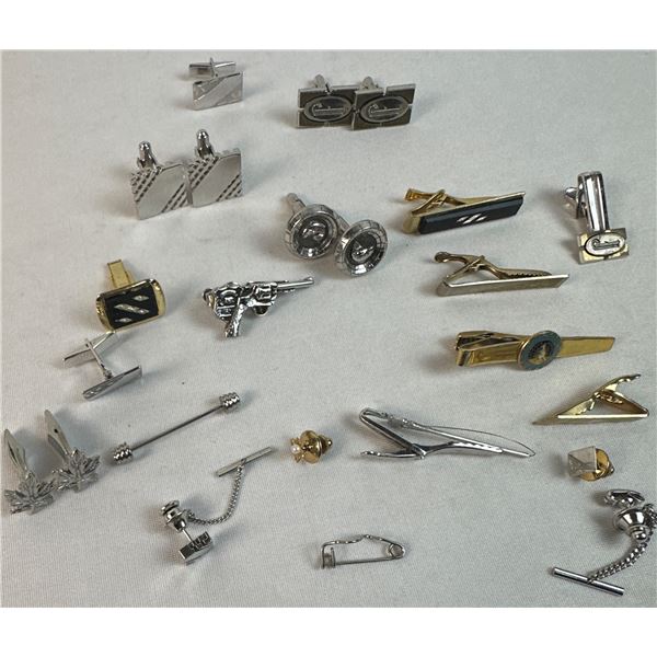 Vintage Mens Cufflinks & Tie Clips