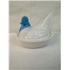 Image 1 : Vintage Westmoreland MilkGlass with Bright Blue Head