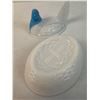 Image 3 : Vintage Westmoreland MilkGlass with Bright Blue Head