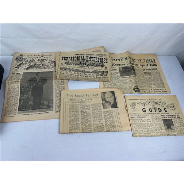 Newspapers 1960 Mark Twain Newspaper / Pony Express Times